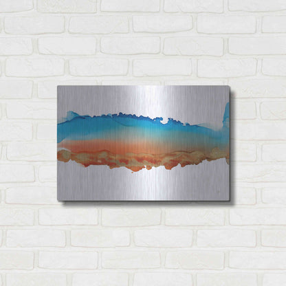 Luxe Metal Art 'Coastal Ink VII' by Chris Paschke, Metal Wall Art,24x16