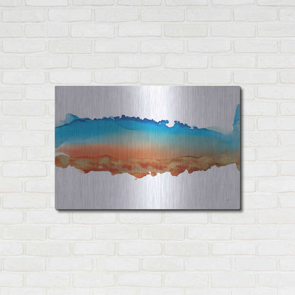 Luxe Metal Art 'Coastal Ink VII' by Chris Paschke, Metal Wall Art,36x24