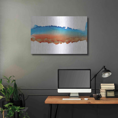 Luxe Metal Art 'Coastal Ink VII' by Chris Paschke, Metal Wall Art,36x24