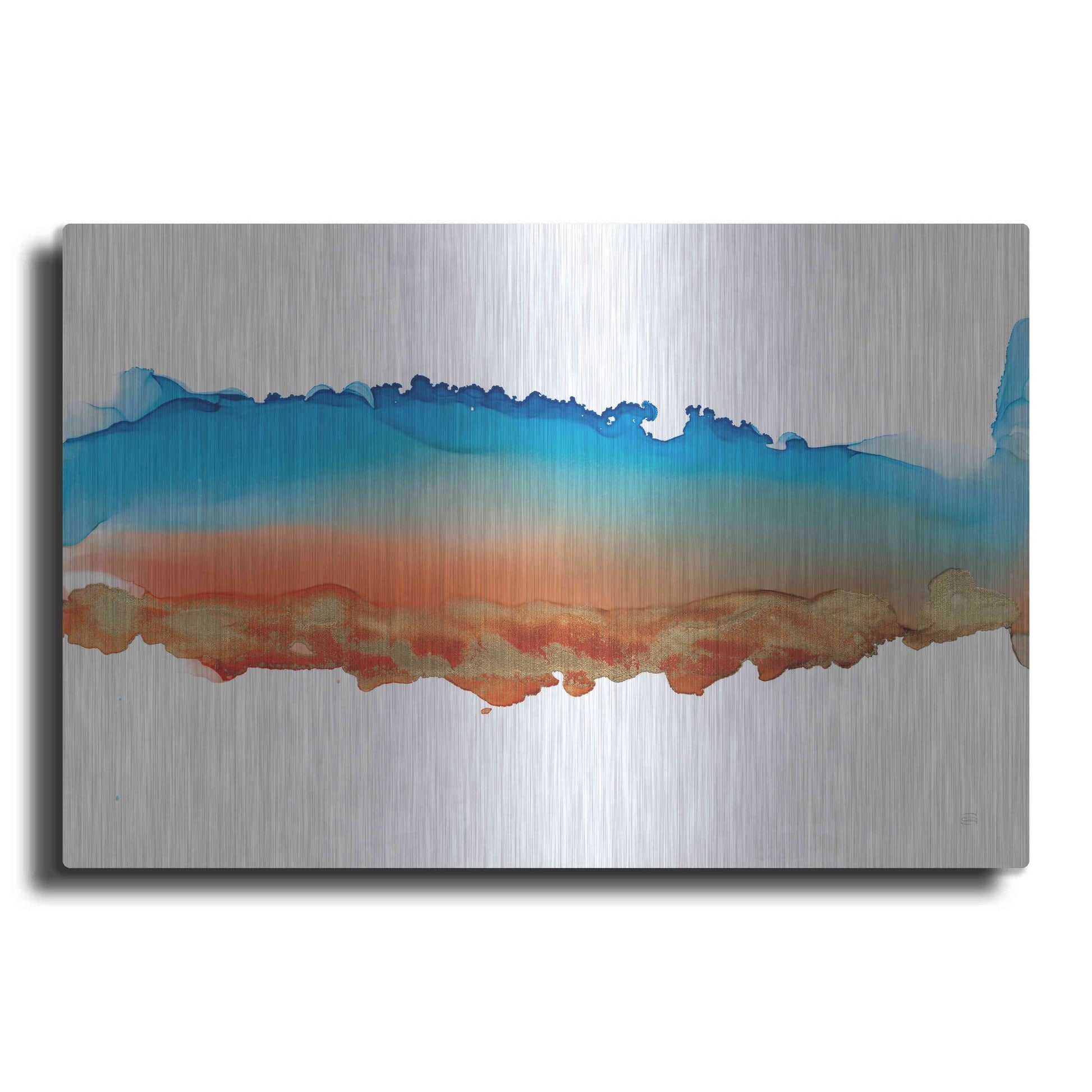 Luxe Metal Art 'Coastal Ink VII' by Chris Paschke, Metal Wall Art