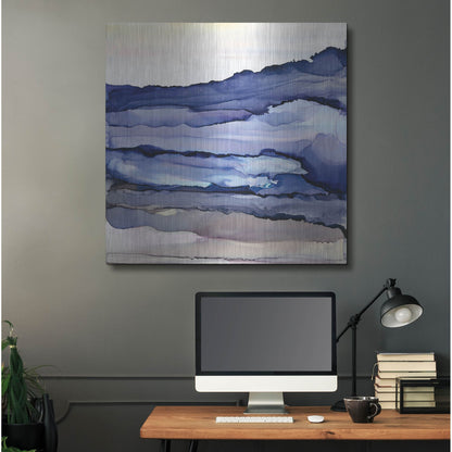 Luxe Metal Art 'Bluescape III' by Chris Paschke, Metal Wall Art,36x36