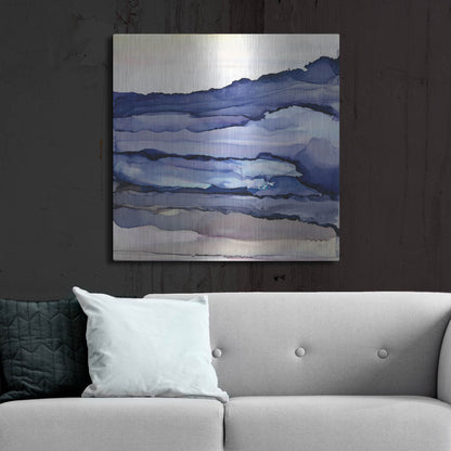 Luxe Metal Art 'Bluescape III' by Chris Paschke, Metal Wall Art,36x36