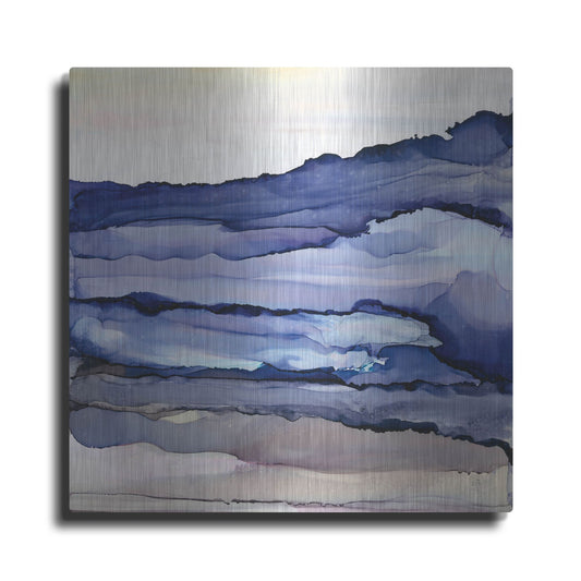 Luxe Metal Art 'Bluescape III' by Chris Paschke, Metal Wall Art