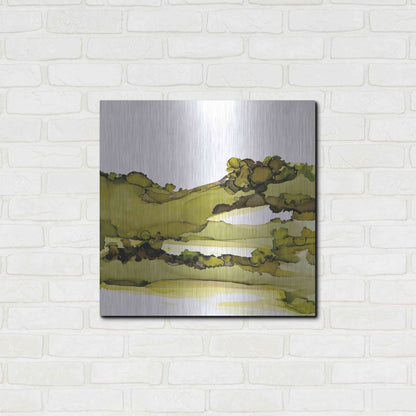 Luxe Metal Art 'Greenscape I' by Chris Paschke, Metal Wall Art,24x24