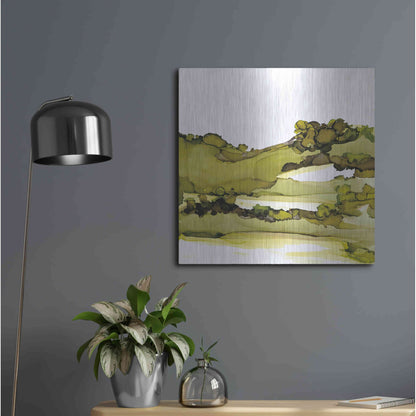 Luxe Metal Art 'Greenscape I' by Chris Paschke, Metal Wall Art,24x24