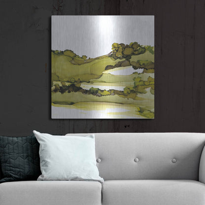 Luxe Metal Art 'Greenscape I' by Chris Paschke, Metal Wall Art,36x36