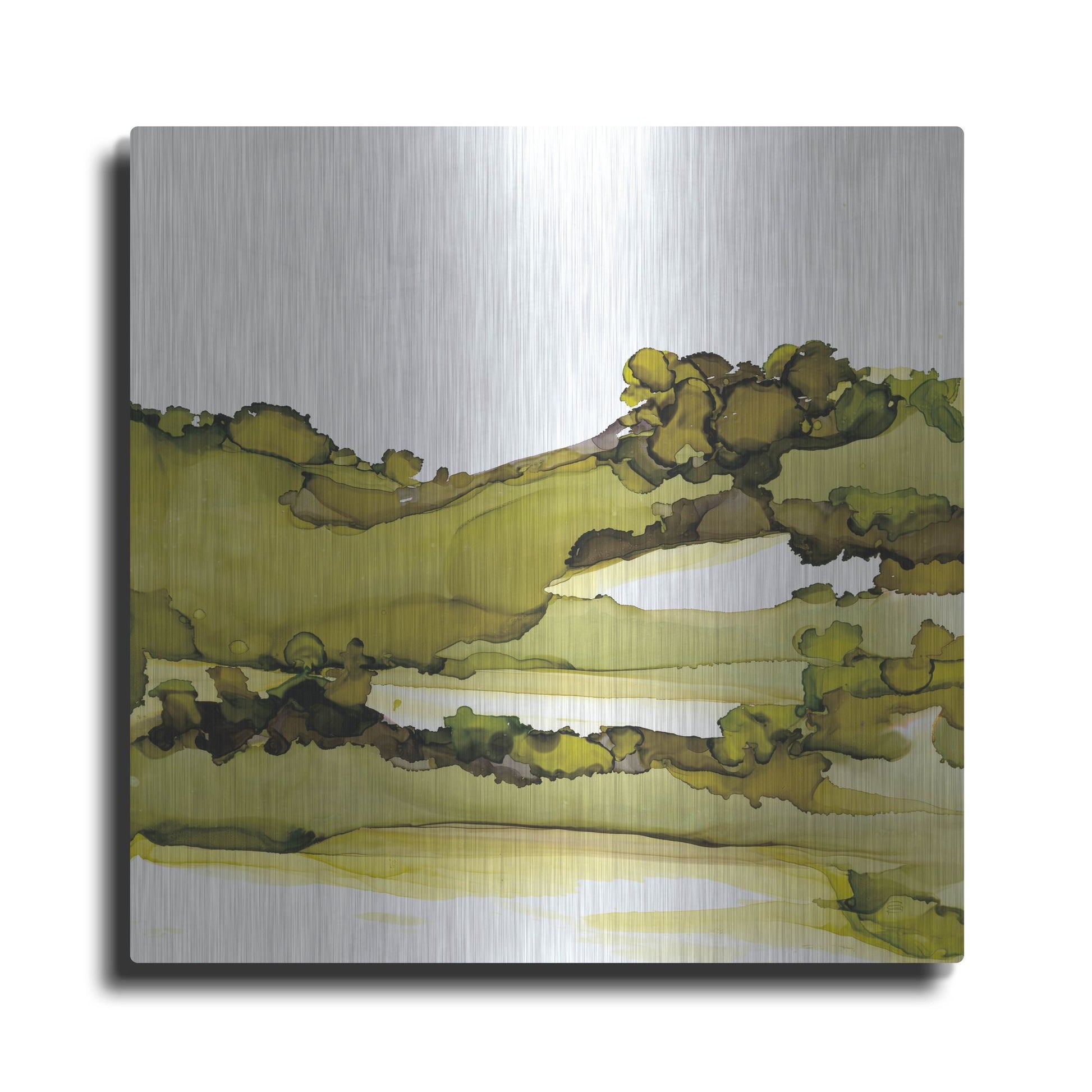 Luxe Metal Art 'Greenscape I' by Chris Paschke, Metal Wall Art