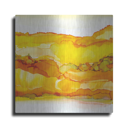 Luxe Metal Art 'Yellowscape II' by Chris Paschke, Metal Wall Art