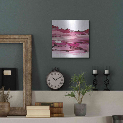 Luxe Metal Art 'Pinkscape II' by Chris Paschke, Metal Wall Art,12x12