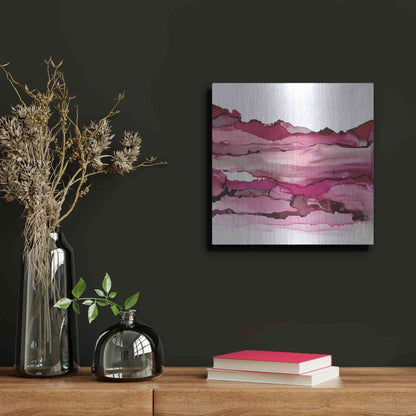 Luxe Metal Art 'Pinkscape II' by Chris Paschke, Metal Wall Art,12x12