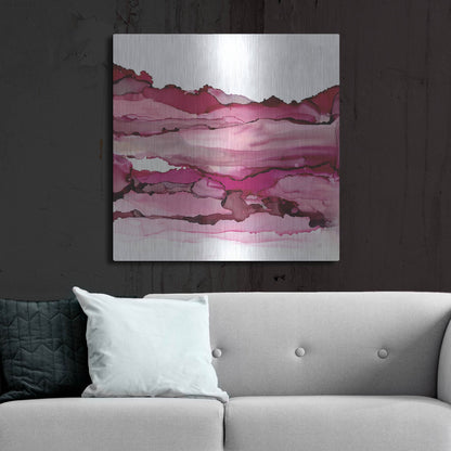 Luxe Metal Art 'Pinkscape II' by Chris Paschke, Metal Wall Art,36x36