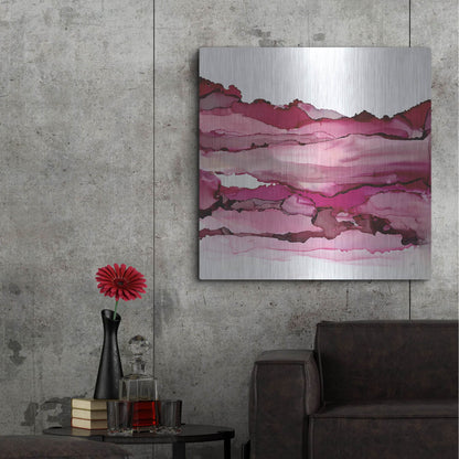 Luxe Metal Art 'Pinkscape II' by Chris Paschke, Metal Wall Art,36x36