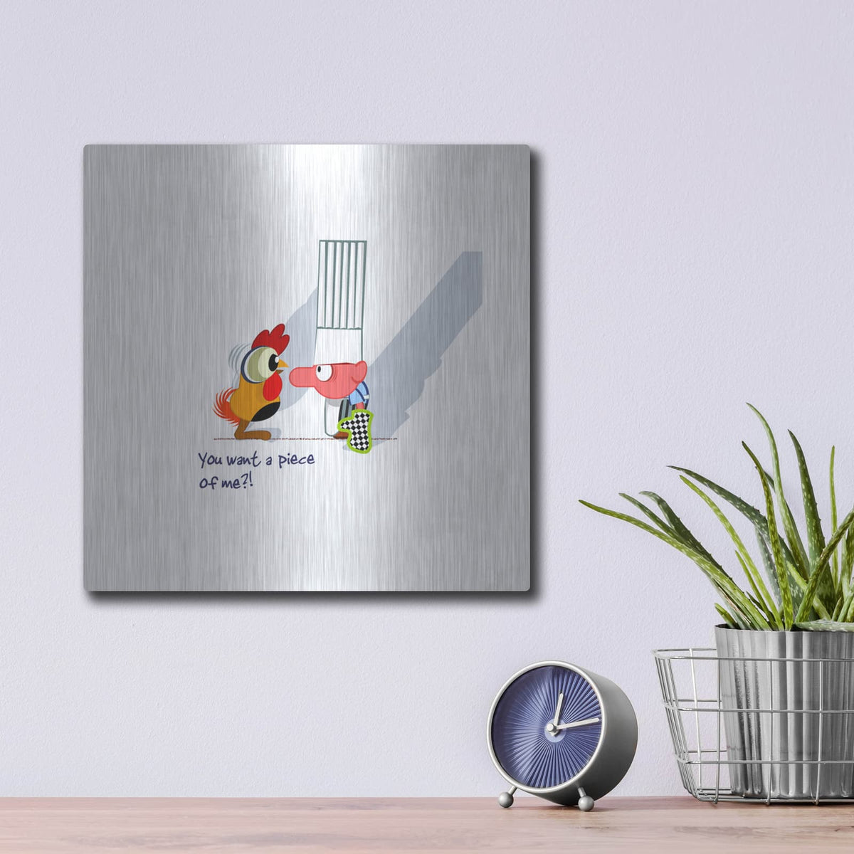 'Piece of Me' by Chuck Wimmer – Metal Wall Art, 12x12 room view