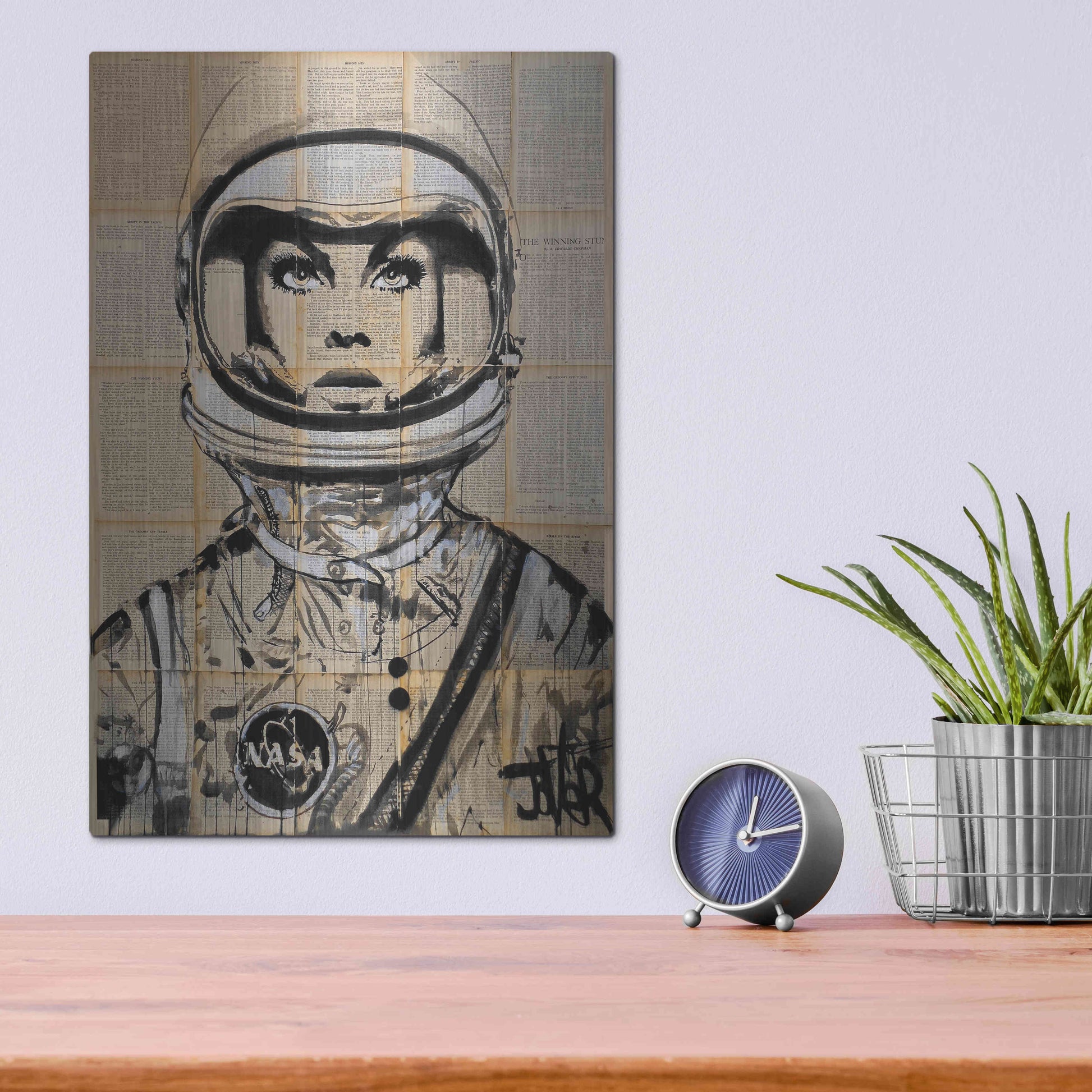 Luxe Metal Art 'Orbit' by Loui Jover, Metal Wall Art,12x16