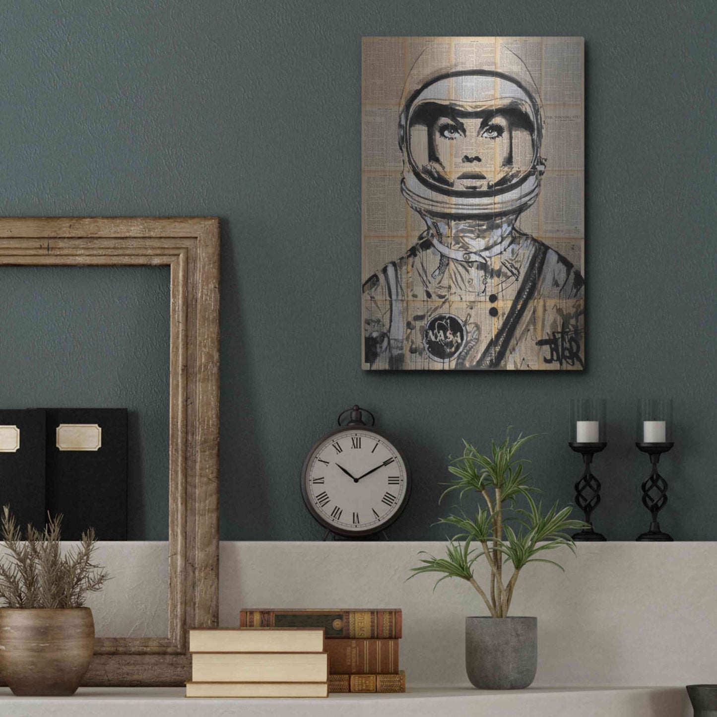 Luxe Metal Art 'Orbit' by Loui Jover, Metal Wall Art,12x16