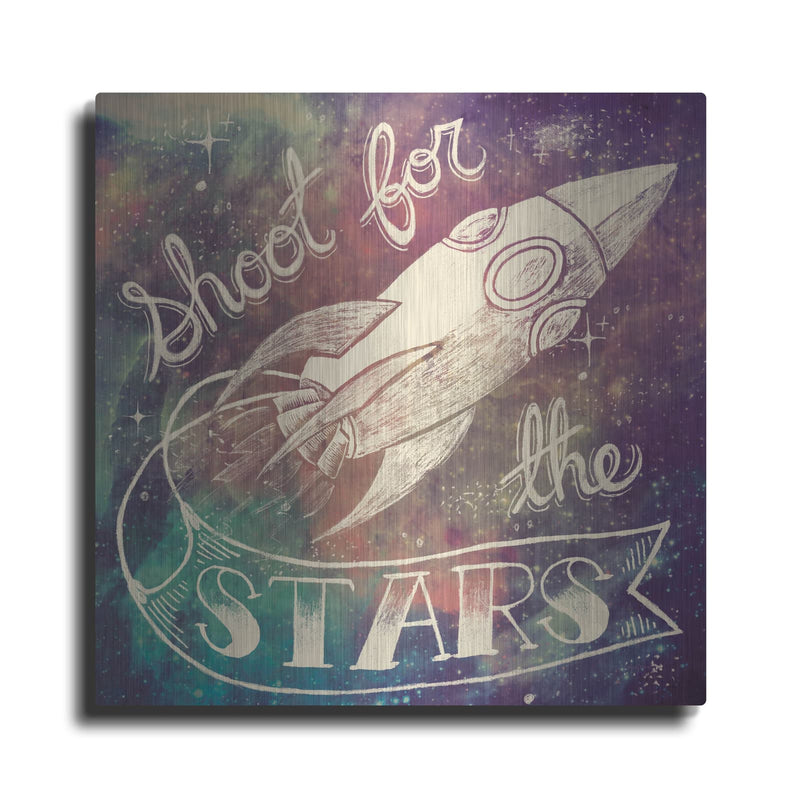 'Universe Galaxy Shoot For the Stars' by Mary Urban – Metal Wall Art