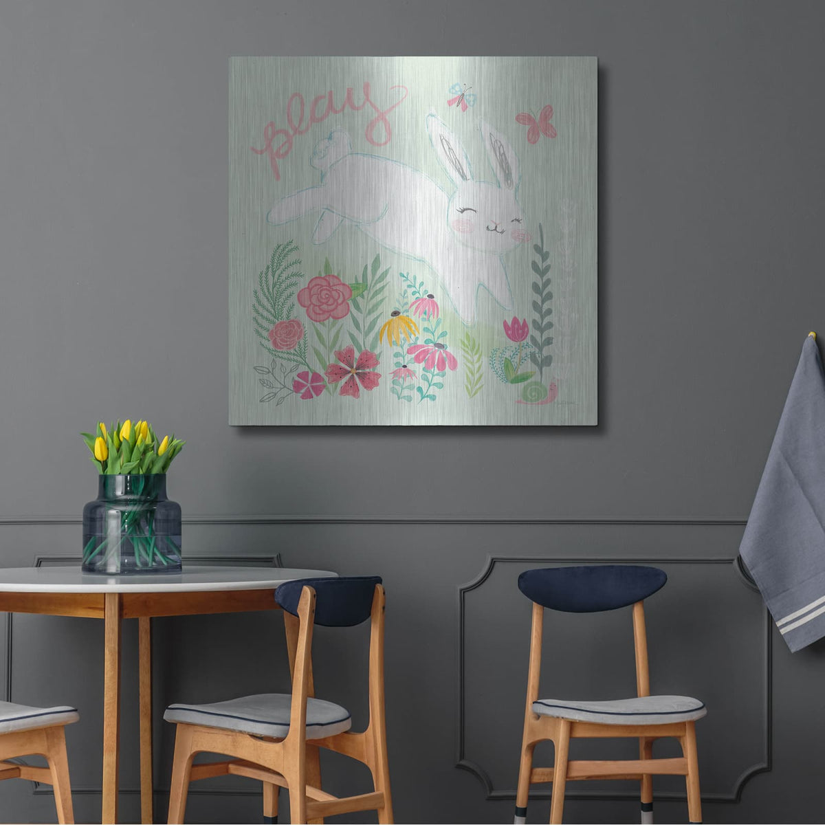 'Garden Friends I' by Mary Urban – Metal Wall Art, 36x36 room view