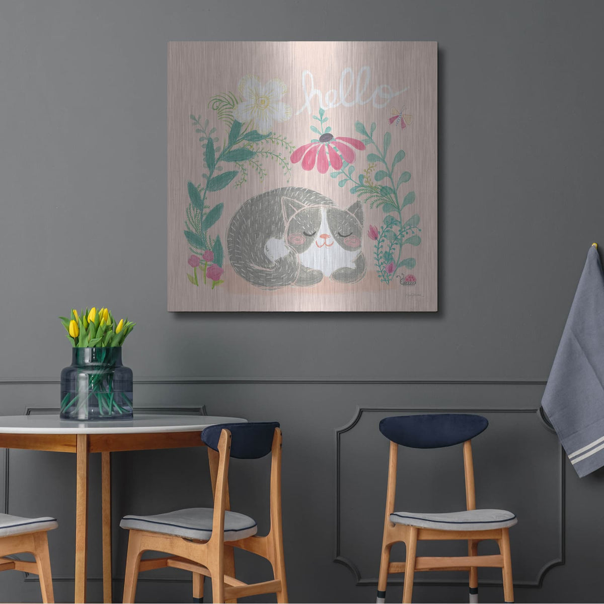 'Garden Friends VI' by Mary Urban – Metal Wall Art, 36x36 room view