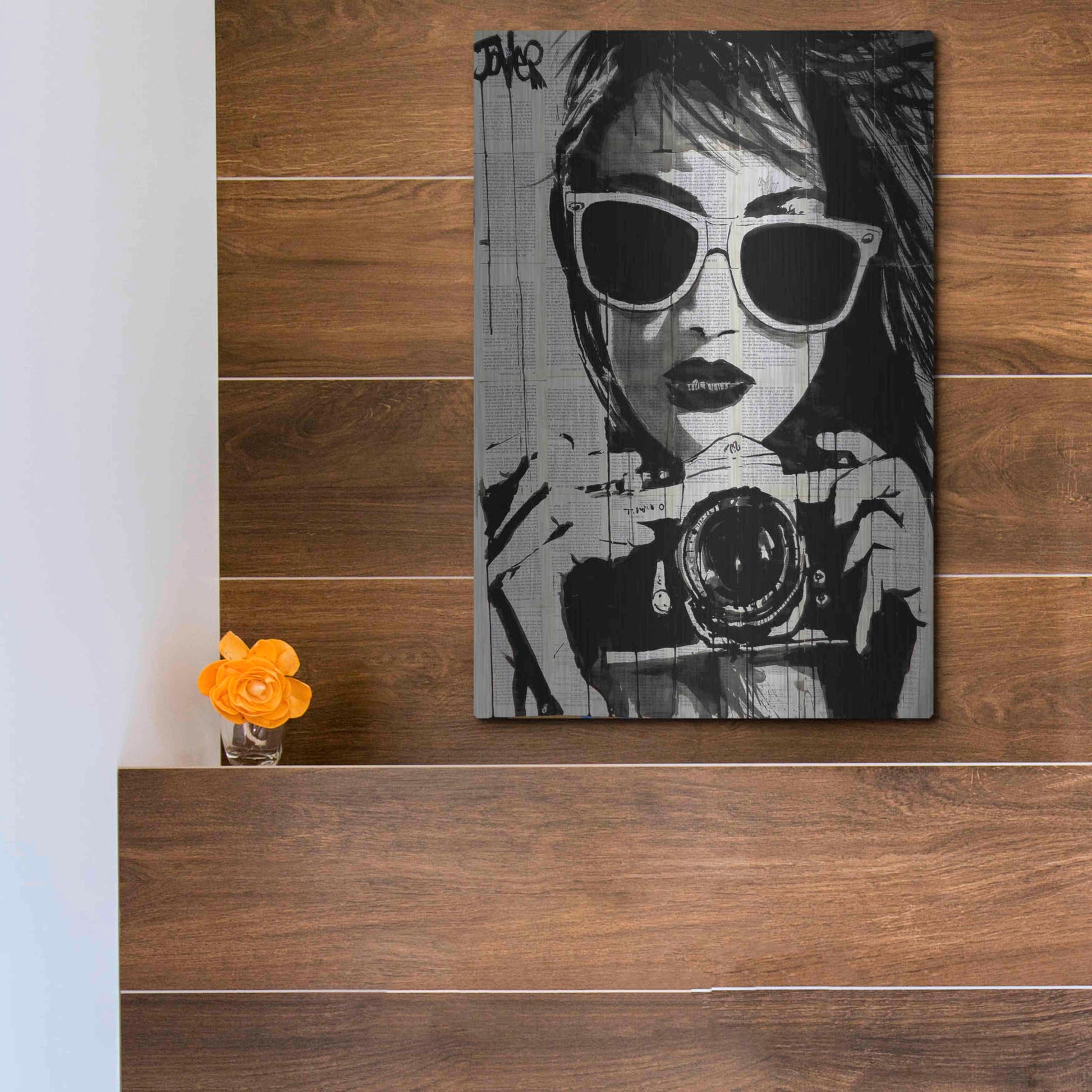 Luxe Metal Art 'Shoot' by Loui Jover, Metal Wall Art,12x16