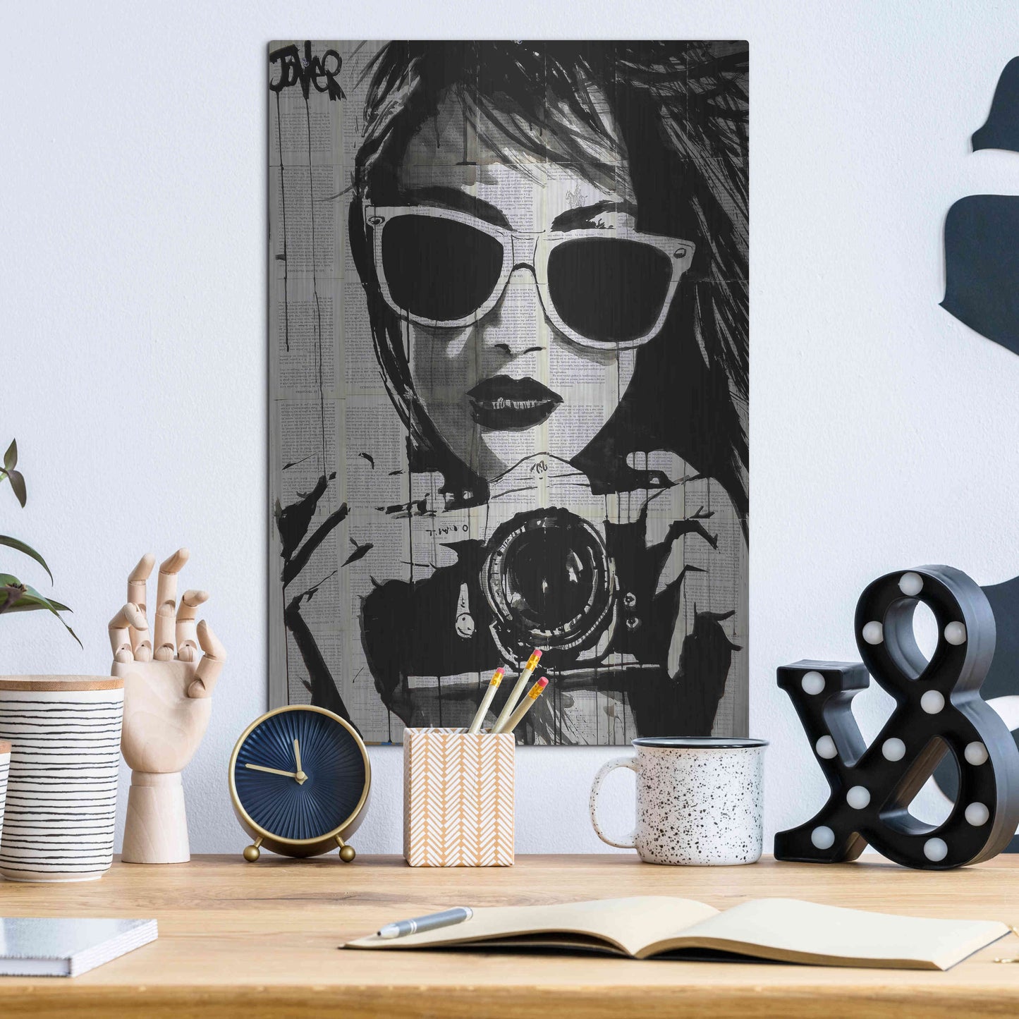 Luxe Metal Art 'Shoot' by Loui Jover, Metal Wall Art,12x16