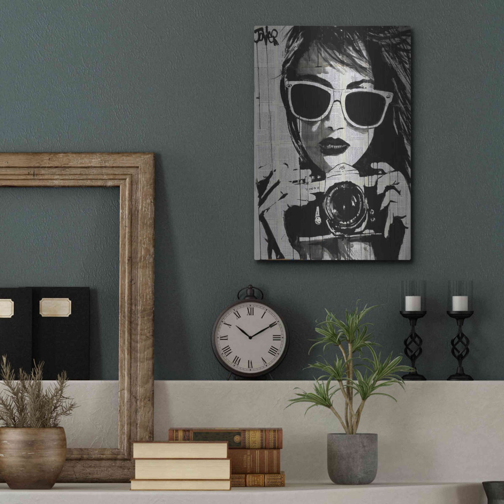 Luxe Metal Art 'Shoot' by Loui Jover, Metal Wall Art,12x16
