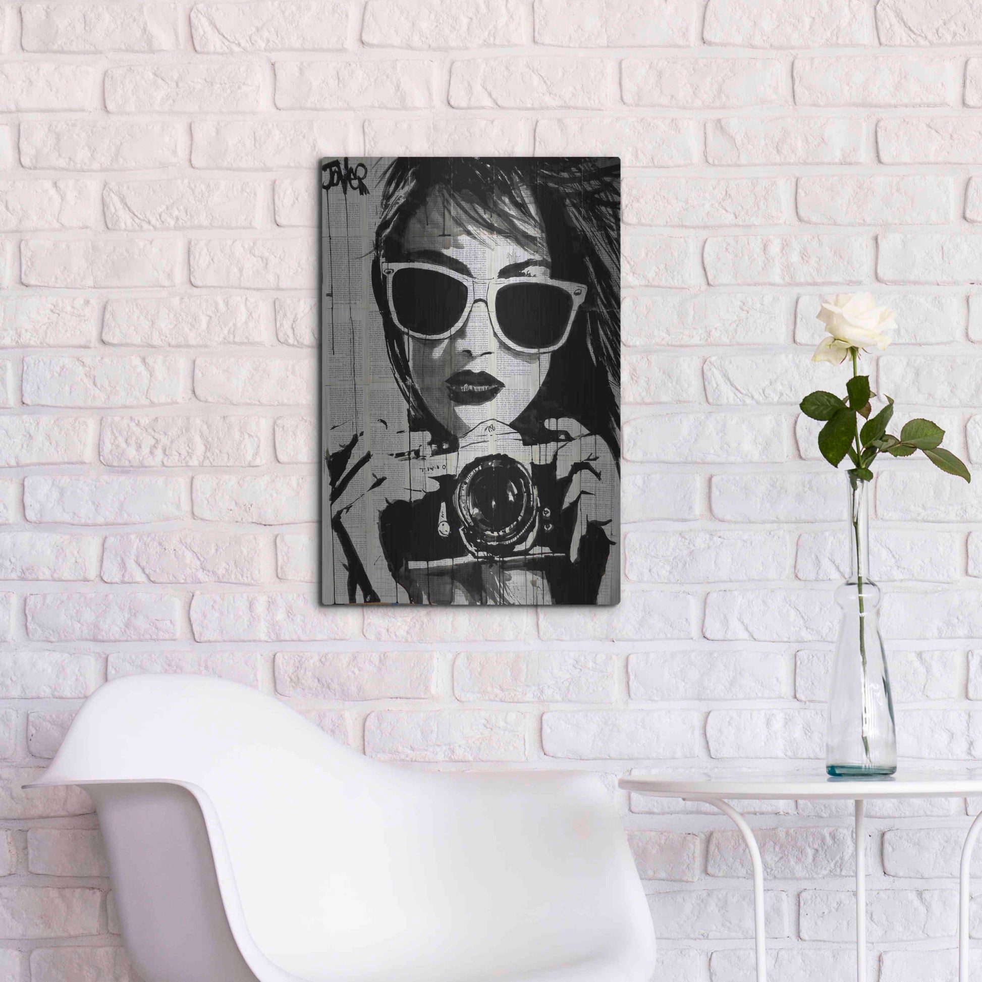 Luxe Metal Art 'Shoot' by Loui Jover, Metal Wall Art,16x24