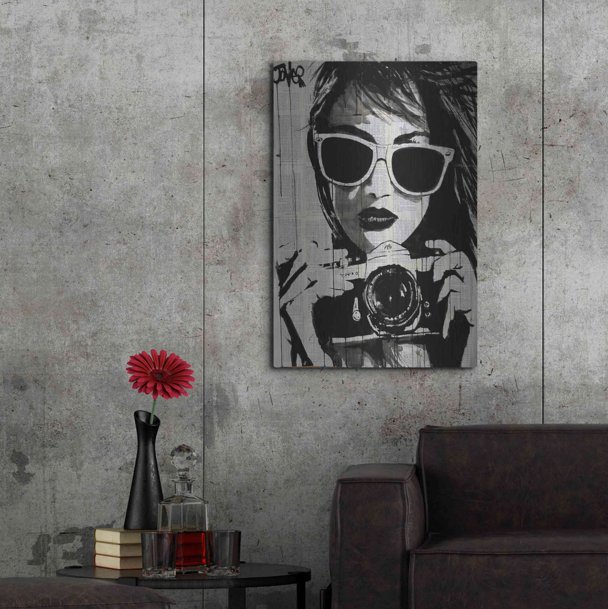 Luxe Metal Art 'Shoot' by Loui Jover, Metal Wall Art,24x36