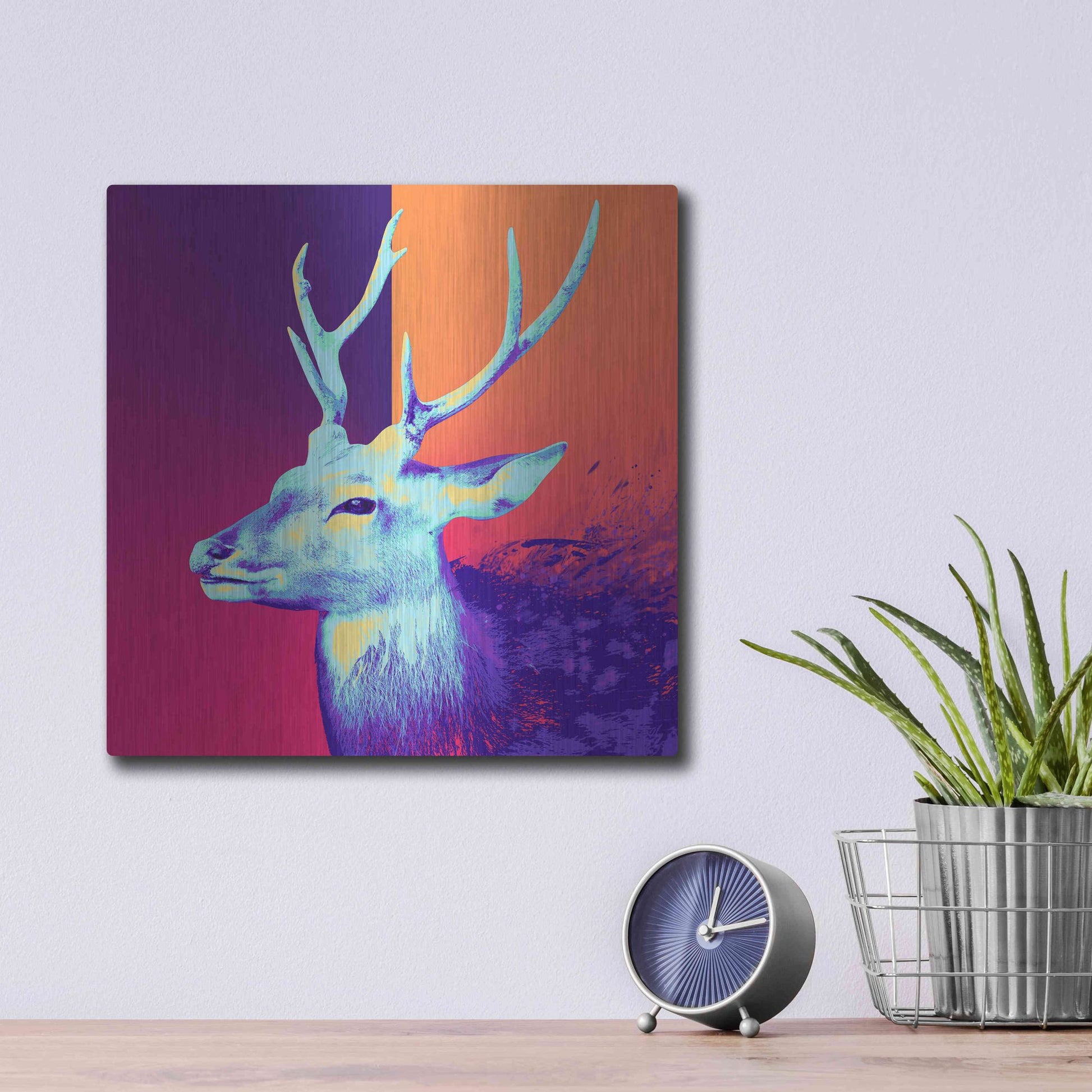 Luxe Metal Art 'A Deer', Metal Wall Art,12x12