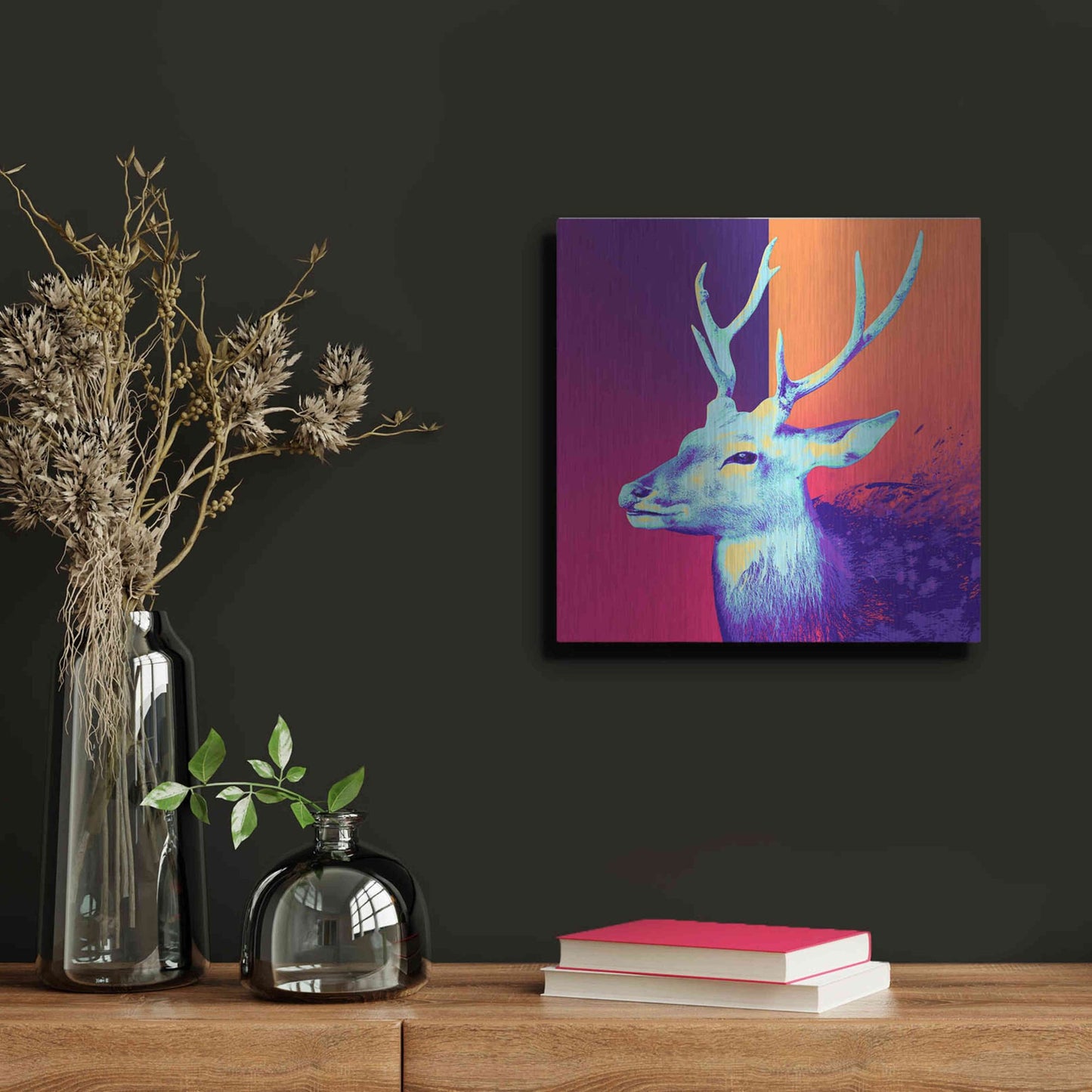 Luxe Metal Art 'A Deer', Metal Wall Art,12x12