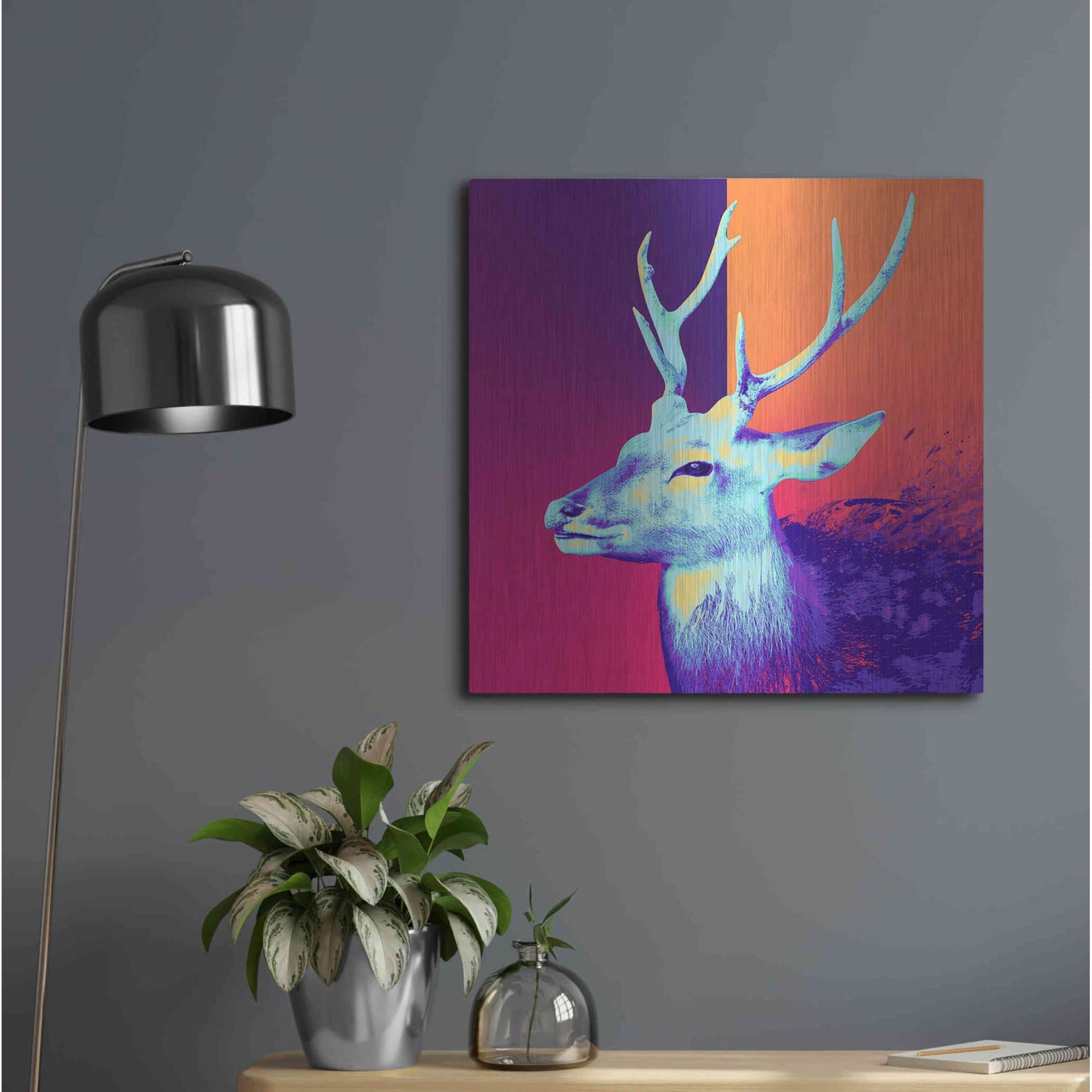 Luxe Metal Art 'A Deer', Metal Wall Art,24x24