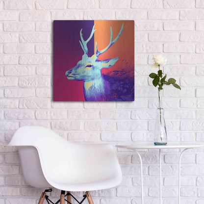 Luxe Metal Art 'A Deer', Metal Wall Art,24x24