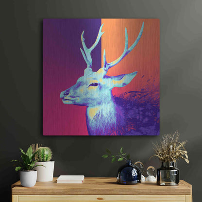 Luxe Metal Art 'A Deer', Metal Wall Art,24x24