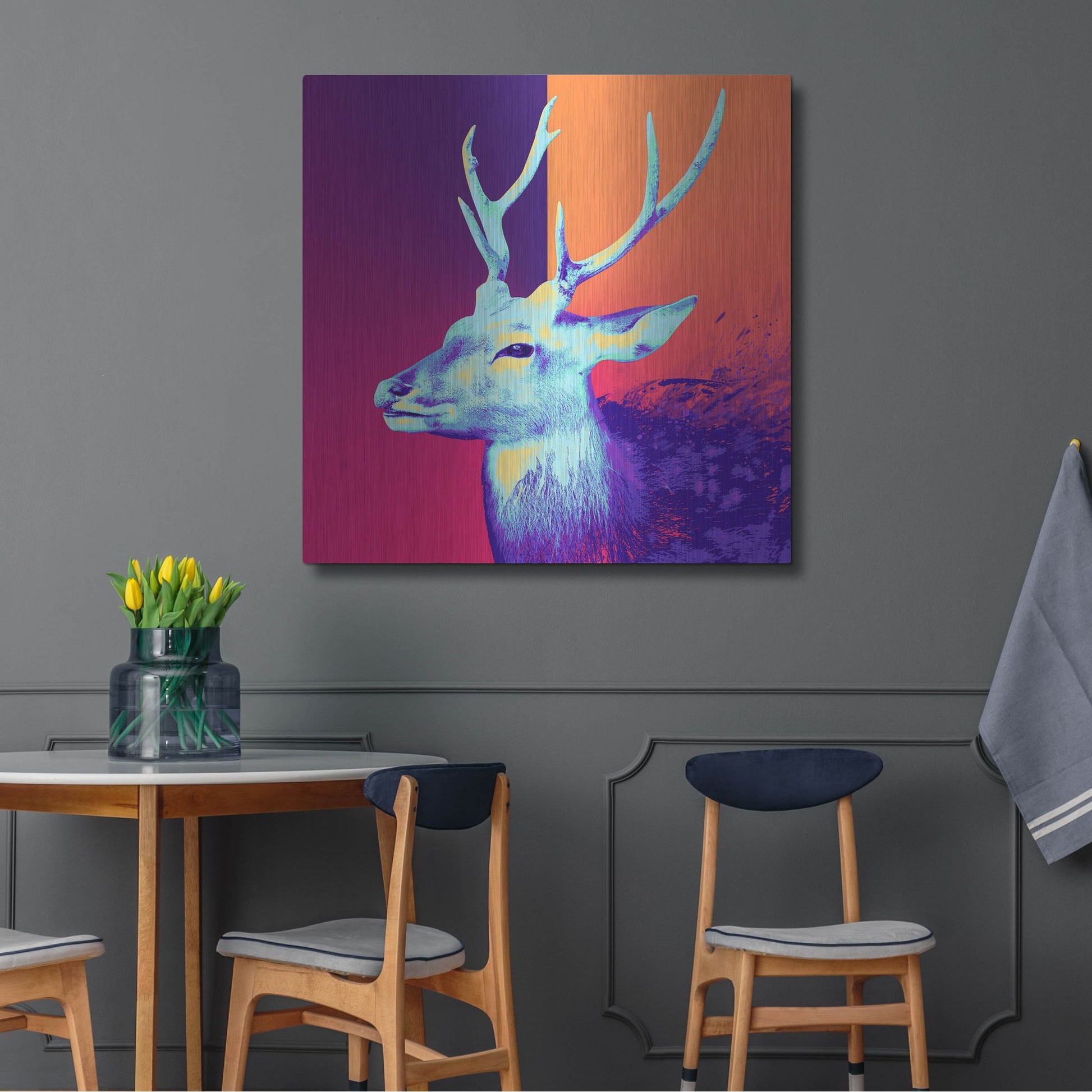 Luxe Metal Art 'A Deer', Metal Wall Art,36x36