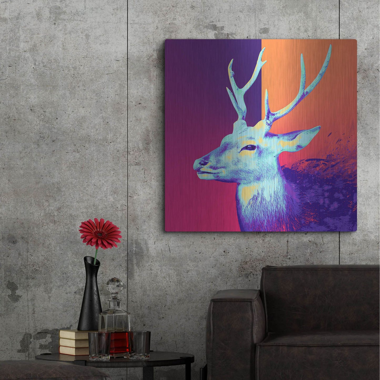 Luxe Metal Art 'A Deer', Metal Wall Art,36x36