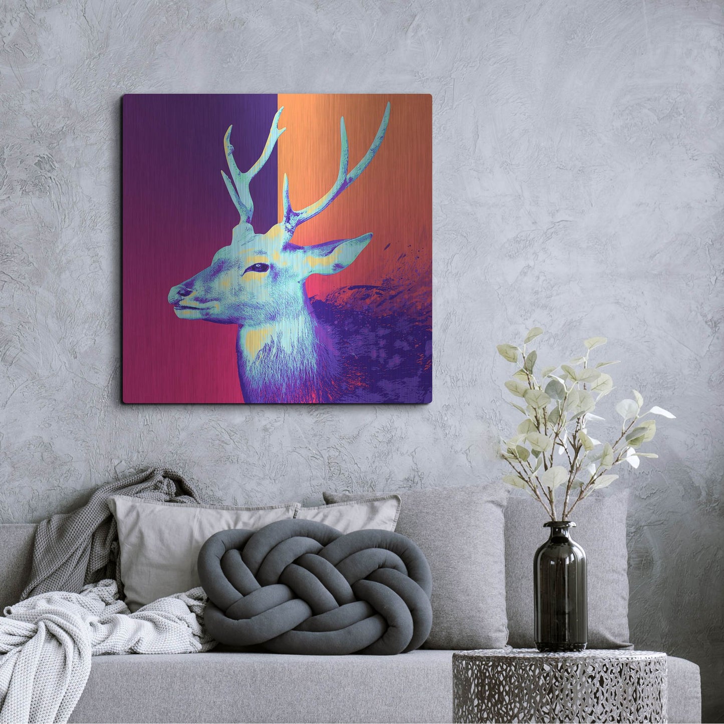 Luxe Metal Art 'A Deer', Metal Wall Art,36x36