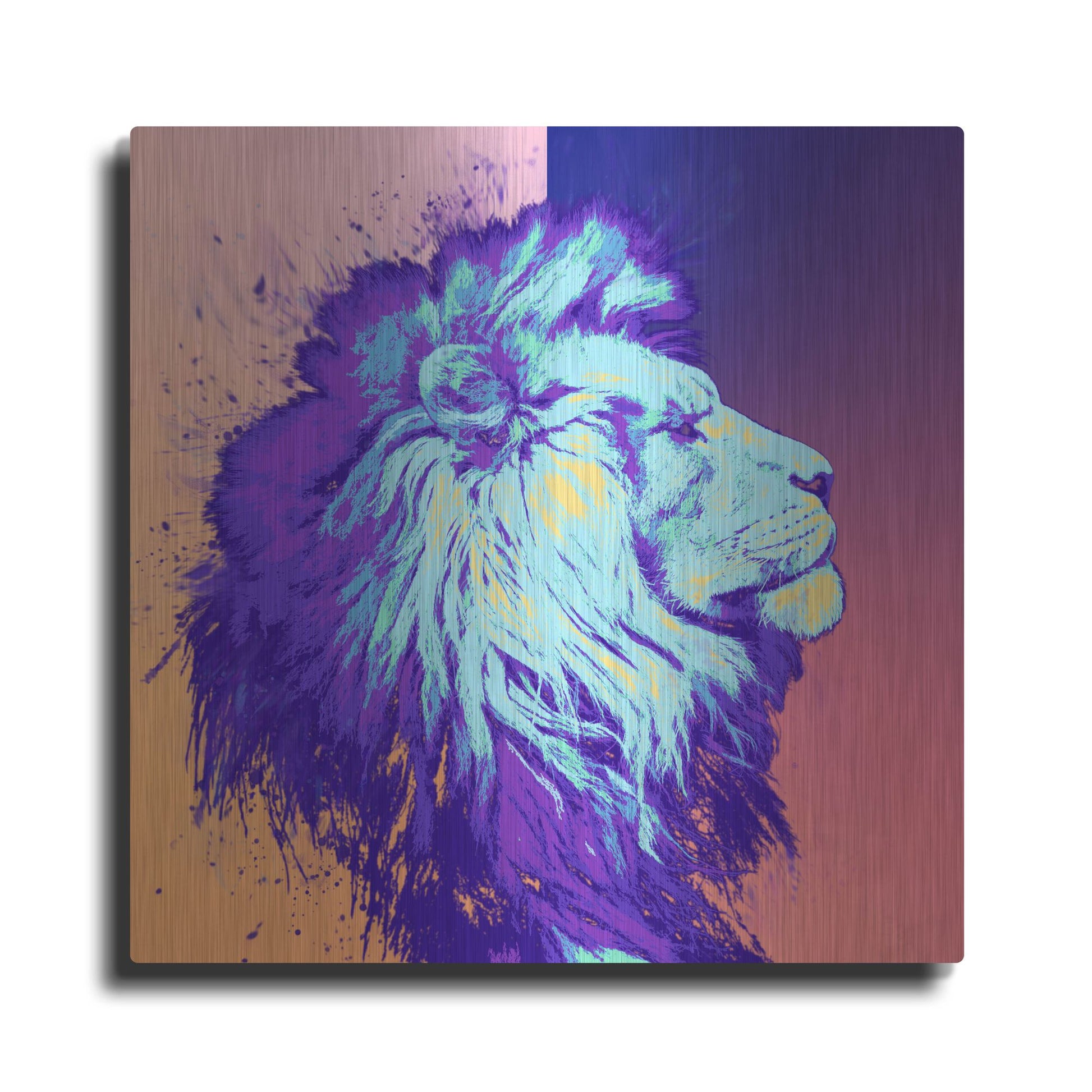 Luxe Metal Art 'A Lion', Metal Wall Art