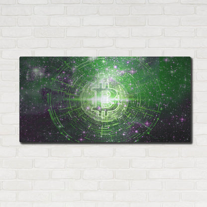 Luxe Metal Art 'Bitcoin Equinox', Metal Wall Art,48x24