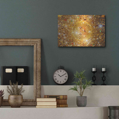 Luxe Metal Art 'Bitcoin Gilt', Metal Wall Art,16x12