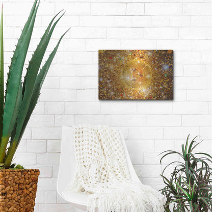 Luxe Metal Art 'Bitcoin Gilt', Metal Wall Art,16x12