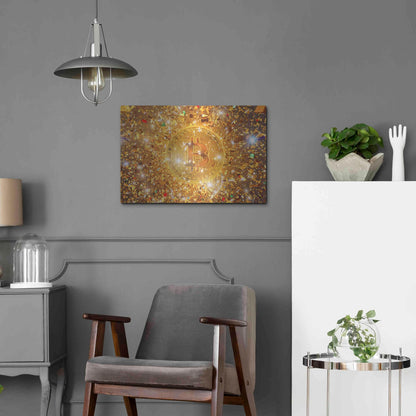 Luxe Metal Art 'Bitcoin Gilt', Metal Wall Art,24x16