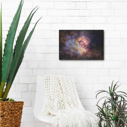 Luxe Metal Art 'Bitcoin Nebula', Metal Wall Art,16x12
