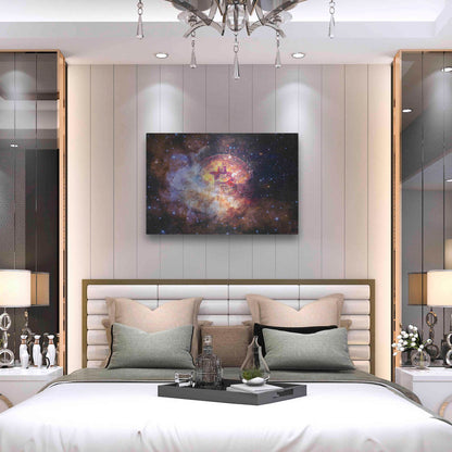 Luxe Metal Art 'Bitcoin Nebula', Metal Wall Art,36x24