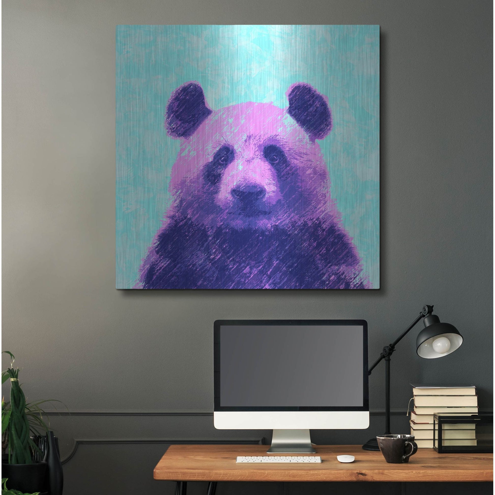 Luxe Metal Art 'Fluffy', Metal Wall Art,36x36