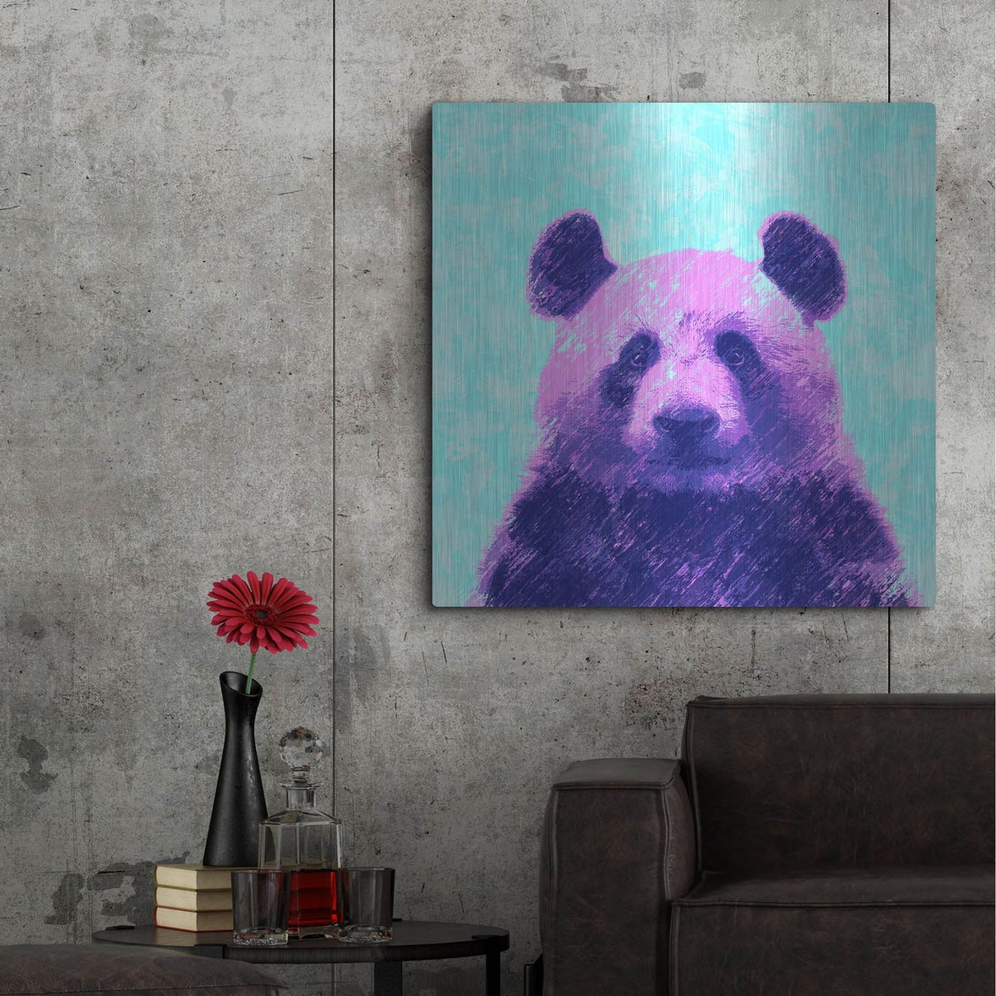 Luxe Metal Art 'Fluffy', Metal Wall Art,36x36