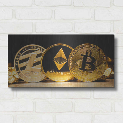 Luxe Metal Art 'The OG Crypto II', Metal Wall Art,24x12