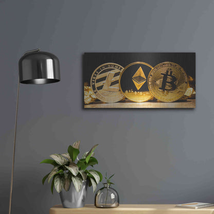 Luxe Metal Art 'The OG Crypto II', Metal Wall Art,24x12