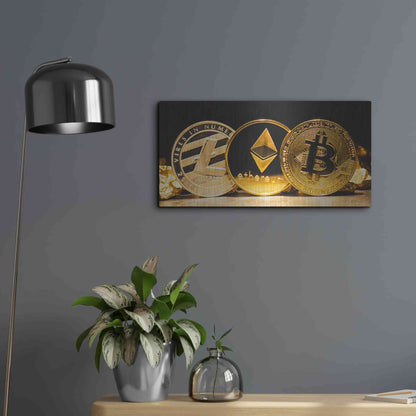 Luxe Metal Art 'The OG Crypto II', Metal Wall Art,24x12