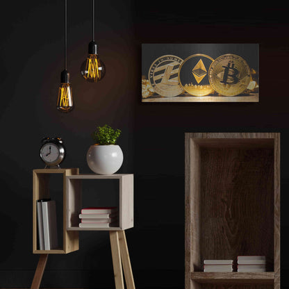 Luxe Metal Art 'The OG Crypto II', Metal Wall Art,24x12