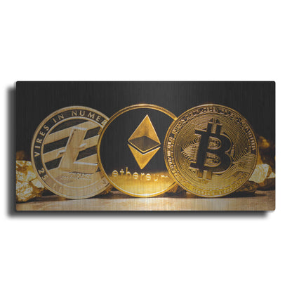 Luxe Metal Art 'The OG Crypto II', Metal Wall Art,24x12