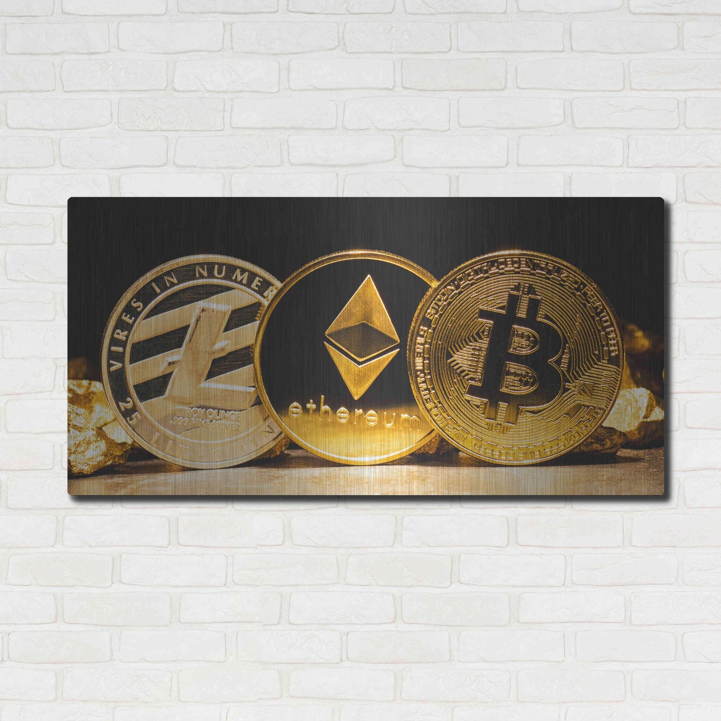 Luxe Metal Art 'The OG Crypto II', Metal Wall Art,48x24